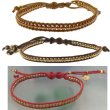 画像1: 【iluck】 セレブ愛用　Cord bracelet wit one line of beads (ISABELLA01)3coler (1)