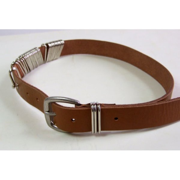 画像2: JOE'S 【THE BELT】本皮 多重リングBELT JJ3139 BR (2)