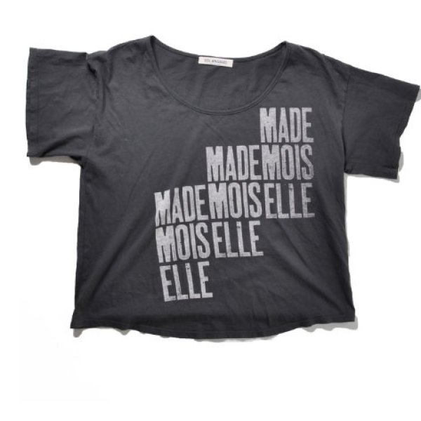 画像3: ☆セール☆SOL AMGELES　セレブ愛用　Tシャツ(ビンテージ加工）Mademoiselle　SW11-103　Asphalt (3)