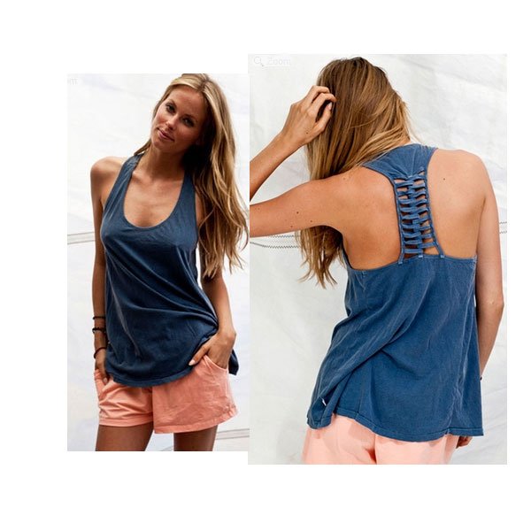 画像2: ★セール★SOL AMGELES　セレブ愛用　TWIST　BACK TANK　SW12-187　MELON (2)