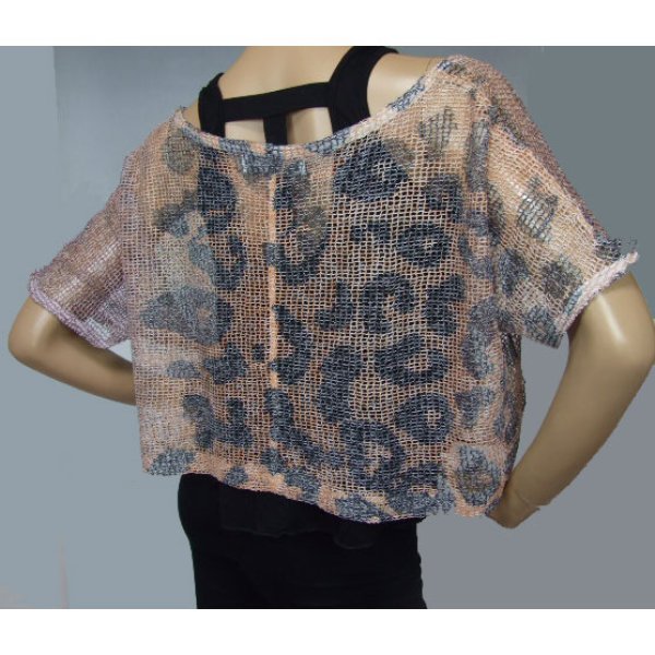 画像3: LA直輸入【The Classic】　メッシュ　レオパードトップ　SS1007　BR (3)