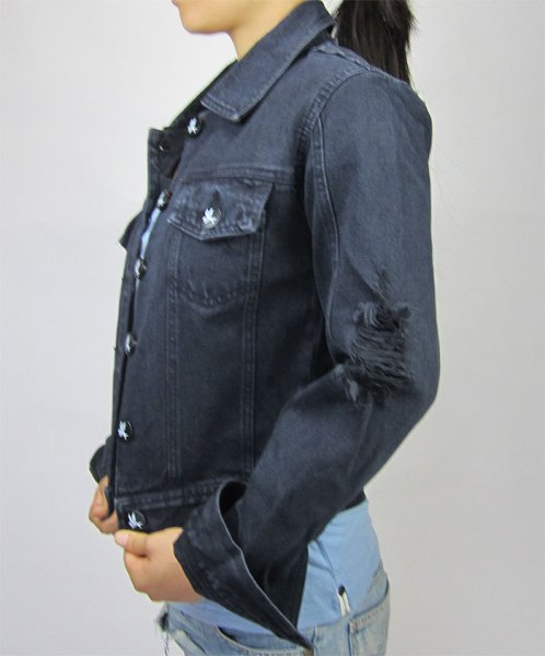 画像4: ★セール★【One Teaspoon】　Rebel Hell Jacket 　11378　OLD　BLACK (4)