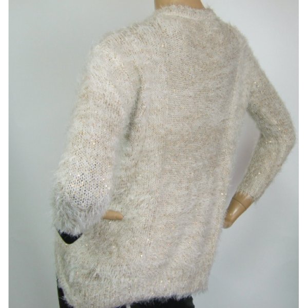 画像3: ★セール★LA直輸入【Lａｎｉ】ラニ　３ボタン　スパーンコール編みこみカーディガン　S336 (3)