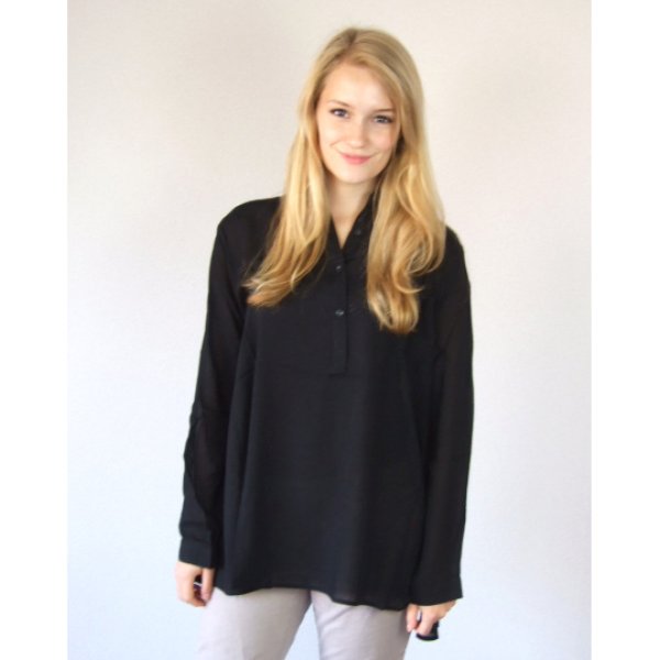 画像2: LA直輸入【Lａｎｉ】Front Poket 3-Button　Blouse　S036BK (2)