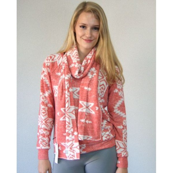 画像2: ★セール★SOL AMGELES（ソルエンジェルス）セレブ愛用ブランド　NAVAJO ストールマフラー　SC12-004　RUST (2)