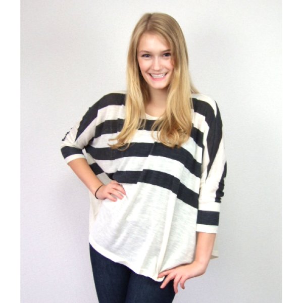 画像2: ★新着★【MINK PINKミンクピンク】　WARK　THIS WAY　BOXYTシャツ　BK/WH　MP2418 (2)