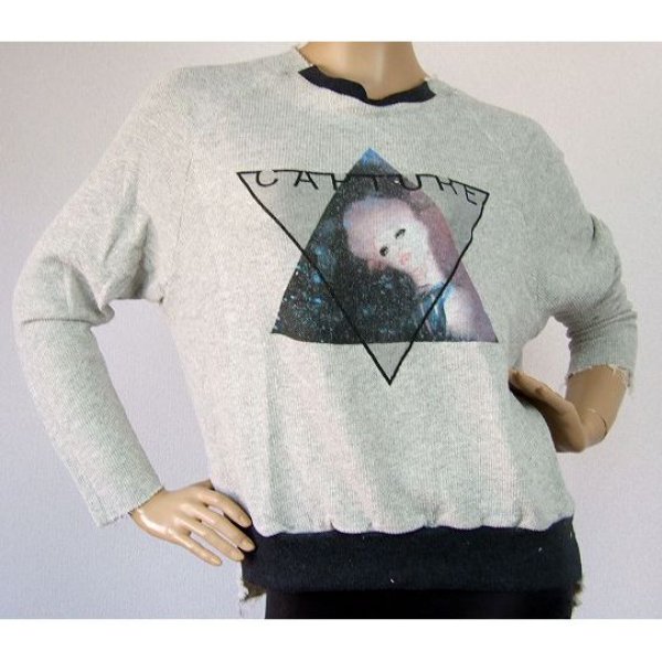 画像2: Caputure　by　Hollywoodmade　Space-Girl Shredded Sweat Shirt　C-HD12-10-34-WSS（Gray) (2)