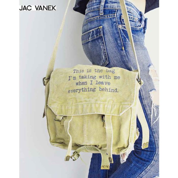 画像1: JAC VENEK ジャックヴェネック(LA直輸入）男女兼用 ビンテージ斜めがけThis Is The Bag　SAND/斜めがけバック/ショルダーバック (1)