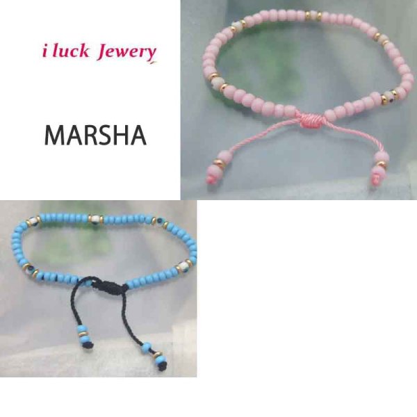 画像1: 【iluck】　Wish Bracelet marsha BU PINK (1)