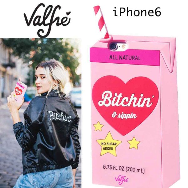 画像1: Valfreヴァルフェー(LA直輸入）３D iPhone6対応 シリコンカバー　Bitchin & Sippin 3D iPhone 6/6S Case ケース/携帯ケース (1)