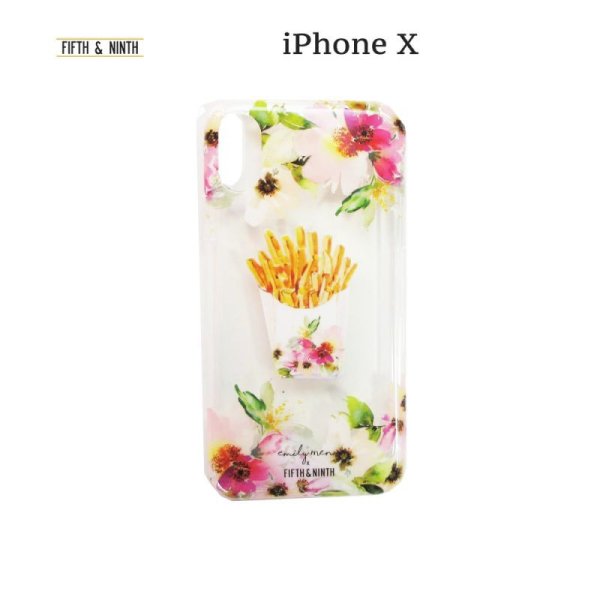 画像1: NYC(FIFTH & NINTH) IPhone X　携帯ケースFlowers & Fries(CLear) (1)