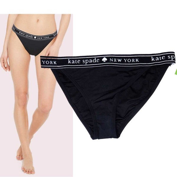 画像1: (Kate spade new york) treasure beach logo bikini bottom（ボトムのみ）  S12255 (1)