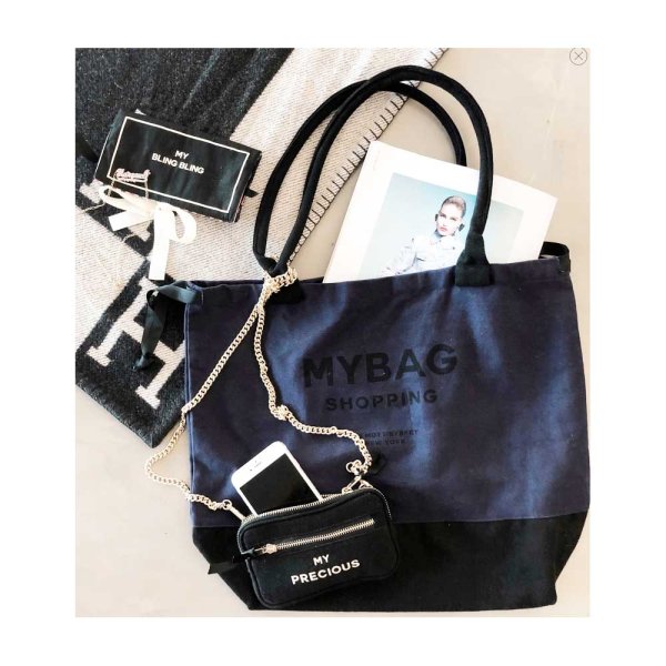 画像6: Bag-all ニューヨーク発　厚手キャンバス　World Traveler Tote Navy (6)