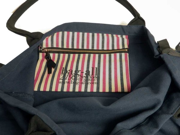 画像4: Bag-all ニューヨーク発　厚手キャンバス　World Traveler Tote Navy (4)