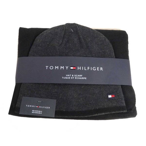 画像2: TOMMY HILFIGER  Men's   リバーシブルビーニーとニットマフラーのギフトセットH48S-3236 (2)