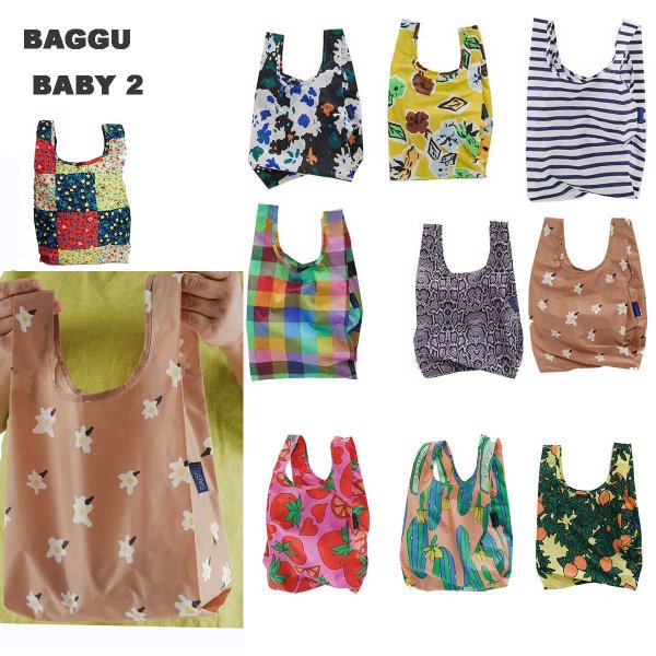 画像1: BAGGU （送料無料）エコバック　Baby Baggu2ナイロントートバック (1)