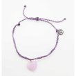 画像1: puravida（プラビダ）Stone Heart Charm BraceletコードブレスAmejist/ユニセックス/アクセサリー/ジュエリー/ブレス (1)