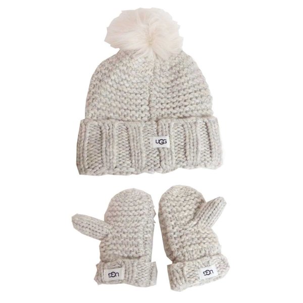 画像2: UGG BABY　　INFANT KNIT ビーニーとミトンのギフトセット20124　O/S(9cm-12cm) (2)