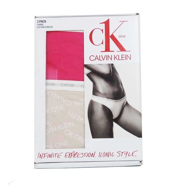 画像5: (Calvin Klein) Women Thong CK One ２枚パックQF3788-922ストレッチコットン (5)