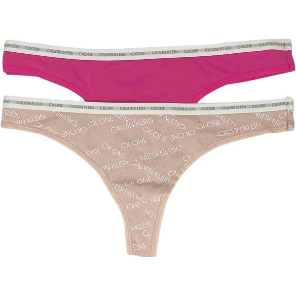 画像2: (Calvin Klein) Women Thong CK One ２枚パックQF3788-922ストレッチコットン (2)