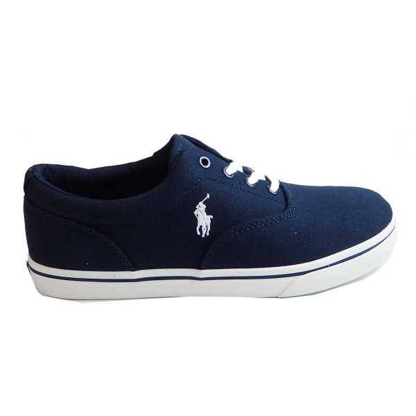 画像2: POLO Ralph LaurenKids大人サイズ　POLO刺繍のデッキシューズ103398NV (2)