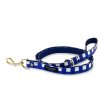 画像1: (Kate spade new york)　犬のリードNAVY GINGAHAM　サイズS/M  M/L　 (1)