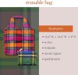 画像5: (Kate spade new york) GLAND PLAID  reusable　shopping tote（ポーチ付き）246745 (5)