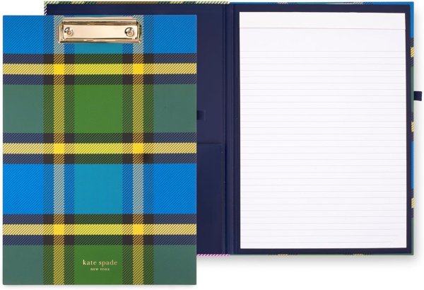 画像1: (Kate spade new york)  GRAND PLAID クリップボードW/ノート246045 (1)