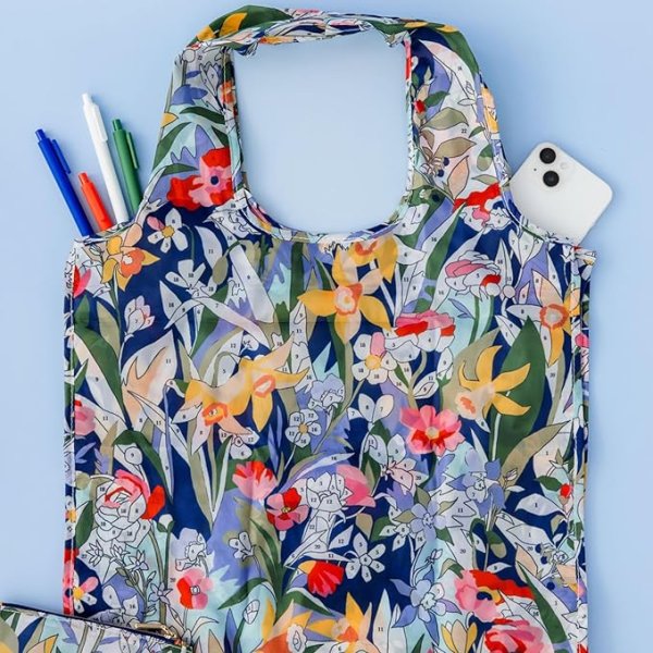 画像4: (Kate spade new york) Pain by Numbers reusable　shopping tote（ポーチ付き）256082 (4)