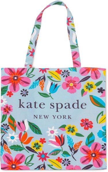 画像1: (Kate spade new york)　Safari Floral CANBAS BOOK TOTE240641 (1)