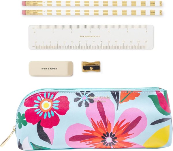 画像1: (Kate spade new york)  Safari Floral  pencil case　242041 (1)