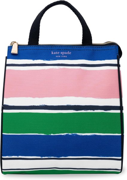 画像1: (Kate spade new york)  Ocean Straipe  LANCH BAG 256065 (1)