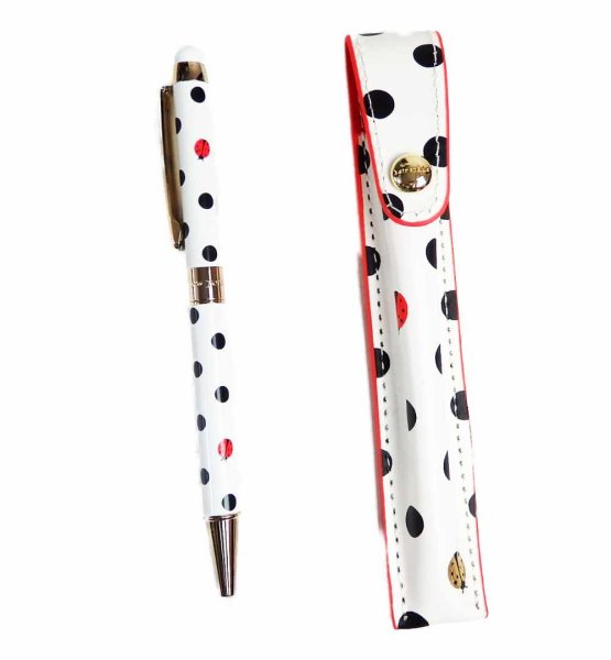 画像1: (Kate spade new york) Ladybug Dot  stylus pen & pouch 242740 (1)