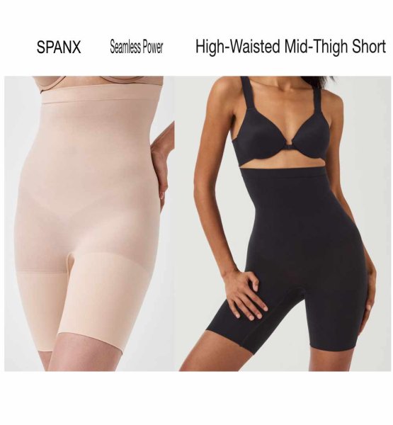 画像1: 送料無料SPANX スパンクス】High-Waisted Mid-Thigh Short10398R Black/ガードル/矯正下着/シェイプアップ/ (1)