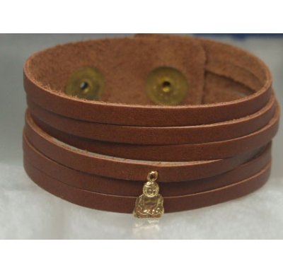 画像1: 【iluck】お守りアクセMulti Leather Bracelet　CAROLINA　BUDDHA