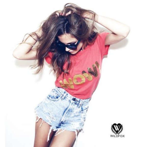 画像1: ★セール★[WILDFOX] CREWNECK　Tシャツ[WOW!]WCJ511043 HOT RED (1)